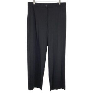Eileen Fisher Pants Black Lyocell Nylon Elastane Work‎ Career Women's Large